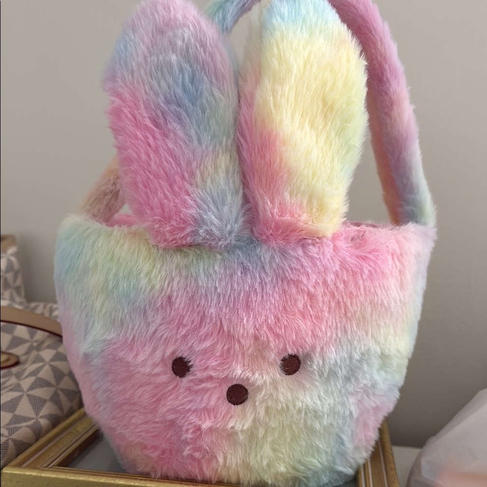 Plush Bunny Kids Bag - Pastel Rainbow